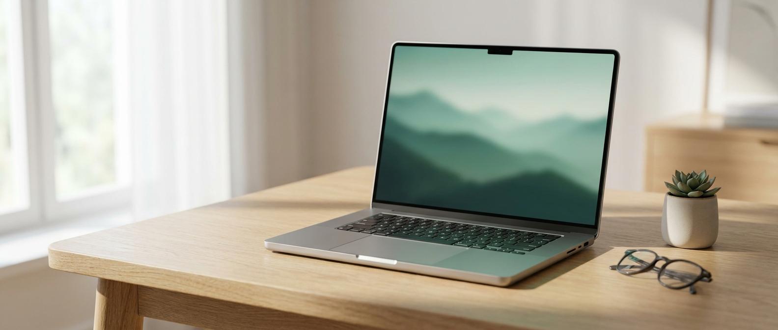 A MacBook open on a desk, ready for an Apple Mac repair or diagnostic